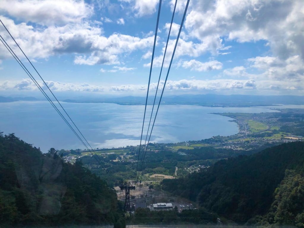 びわ湖バレイロープウェイからの琵琶湖の眺望