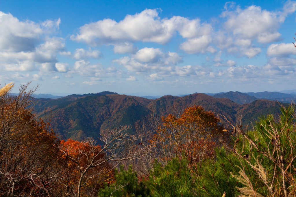 紅葉の武奈ヶ岳 登山道からの景色