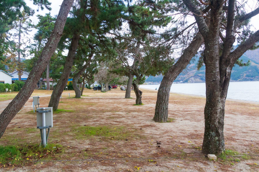 マキノサニービーチ高木浜オートキャンプ場　琵琶湖ファミリーサイト　風景
