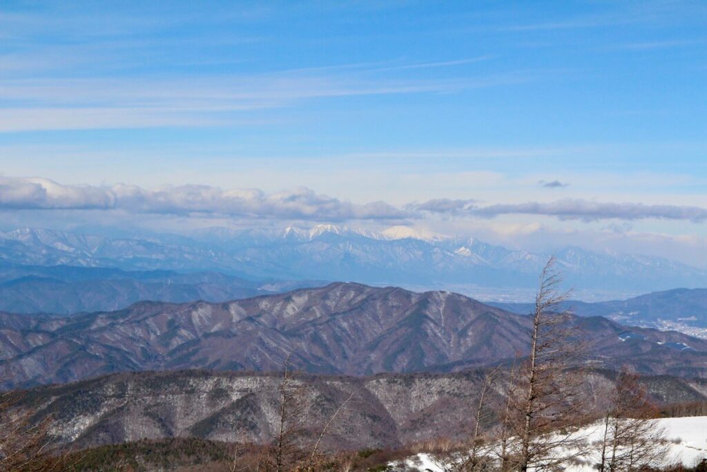 入笠山雪山登山_山頂からの眺め